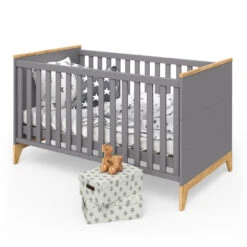 Babybett "Malia" 140 X 70cm Anthrazit Mit Matratze VitaliSpa 14 Babybett "Malia" 140 X 70cm Anthrazit Mit Matratze VitaliSpa -Vicco m2572 07 ol