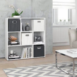 Raumteiler "Nove" Weiß 104 X 108 Cm 7 Fächer Vicco -Vicco m2600 04 ol