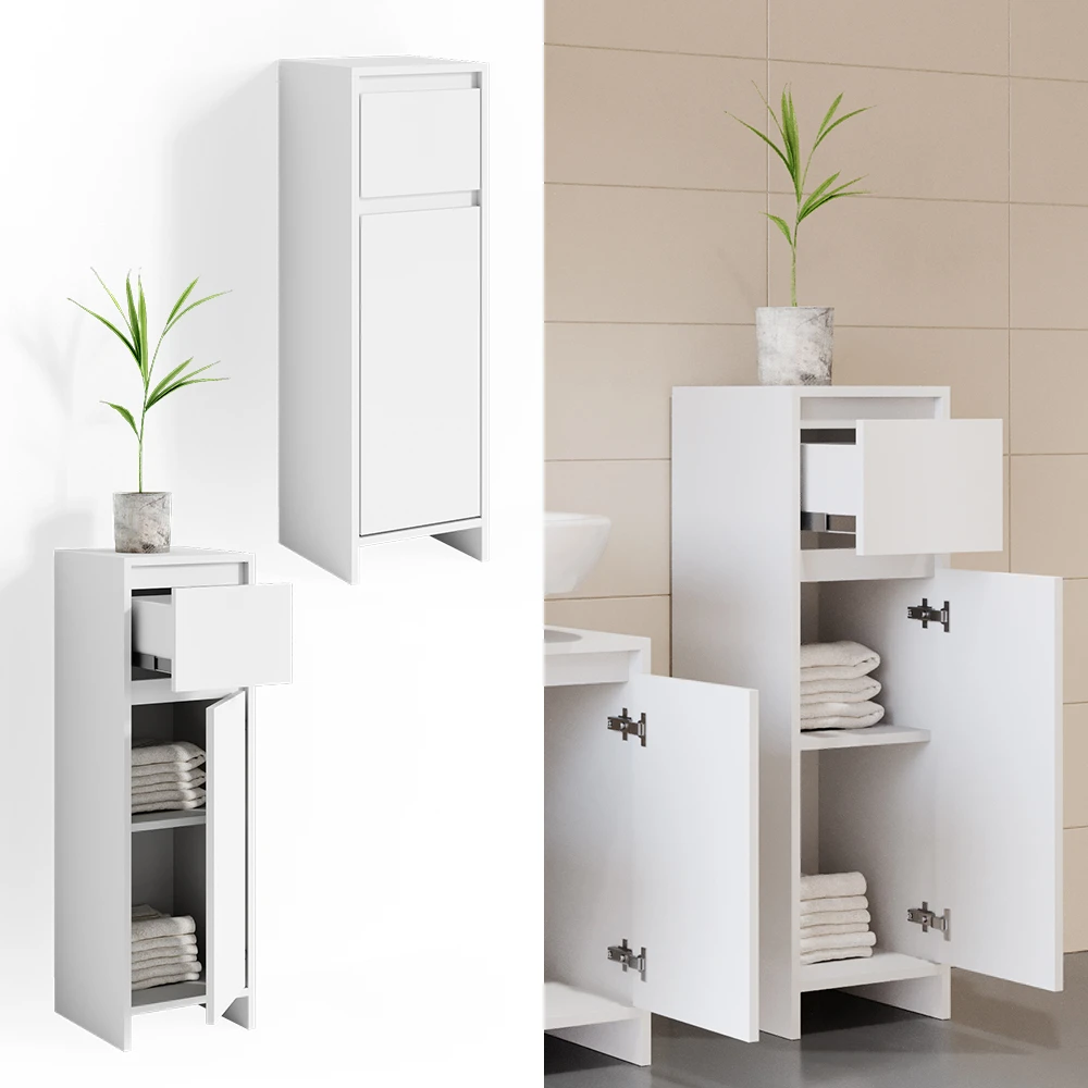 Midischrank "Emma" Weiß 30 X 95 Cm Vicco 4 Midischrank "Emma" Weiß 30 X 95 Cm Vicco – Bild 2