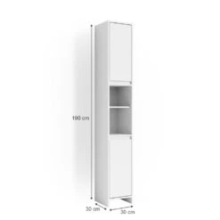 Badschrank "Emma" Weiß 30 X 190 Cm Vicco 12 Badschrank "Emma" Weiß 30 X 190 Cm Vicco -Vicco m2613 03 ol