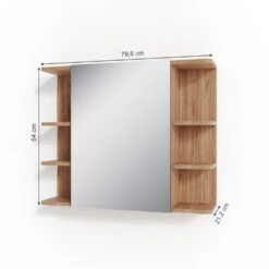 Bad Spiegelschrank "Fynn" Eiche/Anthrazit 80 X 64 Cm Vicco 11 Bad Spiegelschrank "Fynn" Eiche/Anthrazit 80 X 64 Cm Vicco -Vicco m2622 03 ol