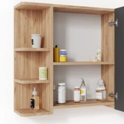 Bad Spiegelschrank "Fynn" Eiche/Anthrazit 80 X 64 Cm Vicco 14 Bad Spiegelschrank "Fynn" Eiche/Anthrazit 80 X 64 Cm Vicco -Vicco m2622 06 ol