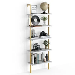 Leiterregal "Ava" Weiß/Gold 60 X 183 Cm Vicco -Vicco m2636 07 ol