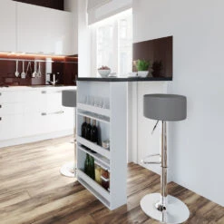 Bartisch Weiß/Anthrazit 57 X 80 Cm Vicco -Vicco m2680 hg 04 ol