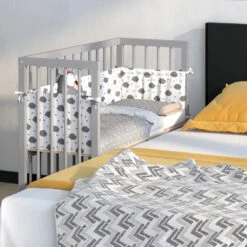 Beistellbett "Sophie" Grau 40 X 90 Cm 1 Seitenschiene Vitalispa 14 Beistellbett "Sophie" Grau 40 X 90 Cm 1 Seitenschiene Vitalispa -Vicco m2681 05 ol