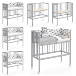 Beistellbett "Sophie" Grau 40 X 90 Cm 1 Seitenschiene Vitalispa 16 Beistellbett "Sophie" Grau 40 X 90 Cm 1 Seitenschiene Vitalispa -Vicco m2681 07 ol