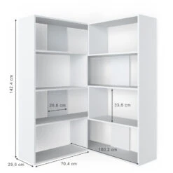 Eckregal "Laine" Weiß 170 X 142 Cm Vicco -Vicco m2696 03 ol