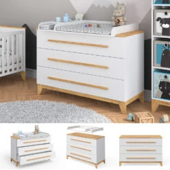 Wickelkommode "Malia" Weiß 133 X 98.1 Cm Vitalispa -Vicco m2701 02 ol