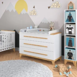 Wickelkommode "Malia" Weiß 133 X 98.1 Cm Vitalispa -Vicco m2701 04 ol