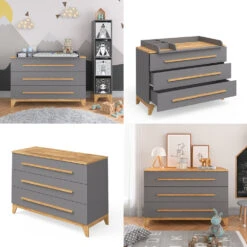 Wickelkommode "Malia" Anthrazit 133 X 89.6 Cm Vitalispa 17 Wickelkommode "Malia" Anthrazit 133 X 89.6 Cm Vitalispa -Vicco m2702 08 ol