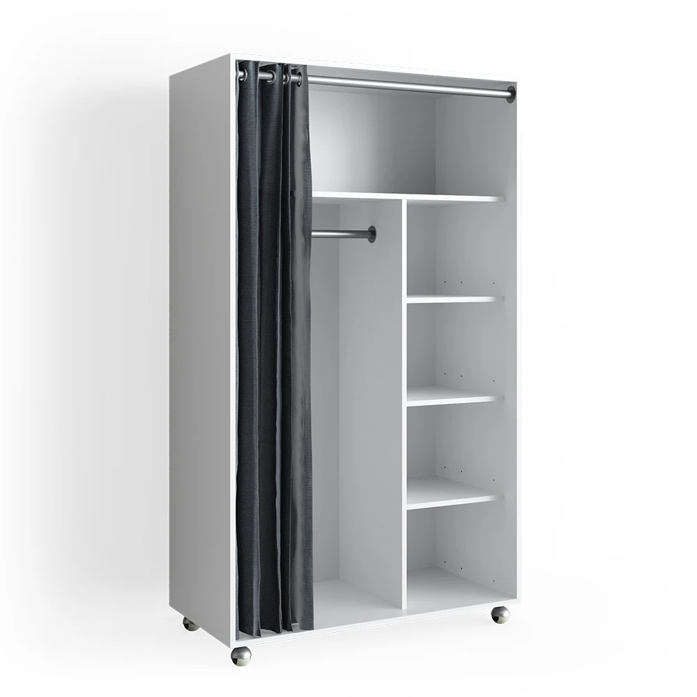 Kleiderschrank "Doros" Weiß 100 X 168 Cm Vicco 3 Kleiderschrank "Doros" Weiß 100 X 168 Cm Vicco