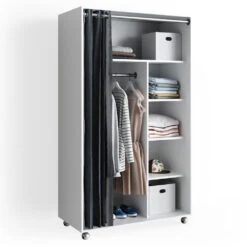 Kleiderschrank "Doros" Weiß 100 X 168 Cm Vicco 15 Kleiderschrank "Doros" Weiß 100 X 168 Cm Vicco -Vicco m2716 07 ol