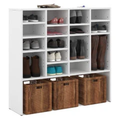 Schuhschrank "Hermia" Weiß 104 X 99 Cm Vicco -Vicco m2723 07 ol