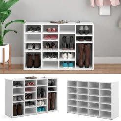 Schuhschrank "Lysander" Weiß 104 X 66 Cm Vicco -Vicco m2726 02 ol