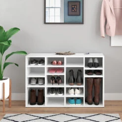 Schuhschrank "Lysander" Weiß 104 X 66 Cm Vicco -Vicco m2726 05 ol