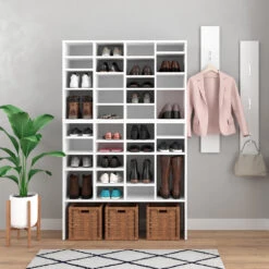 Schuhschrank "Lysander" Weiß 104 X 66 Cm Vicco -Vicco m2726 08 ol