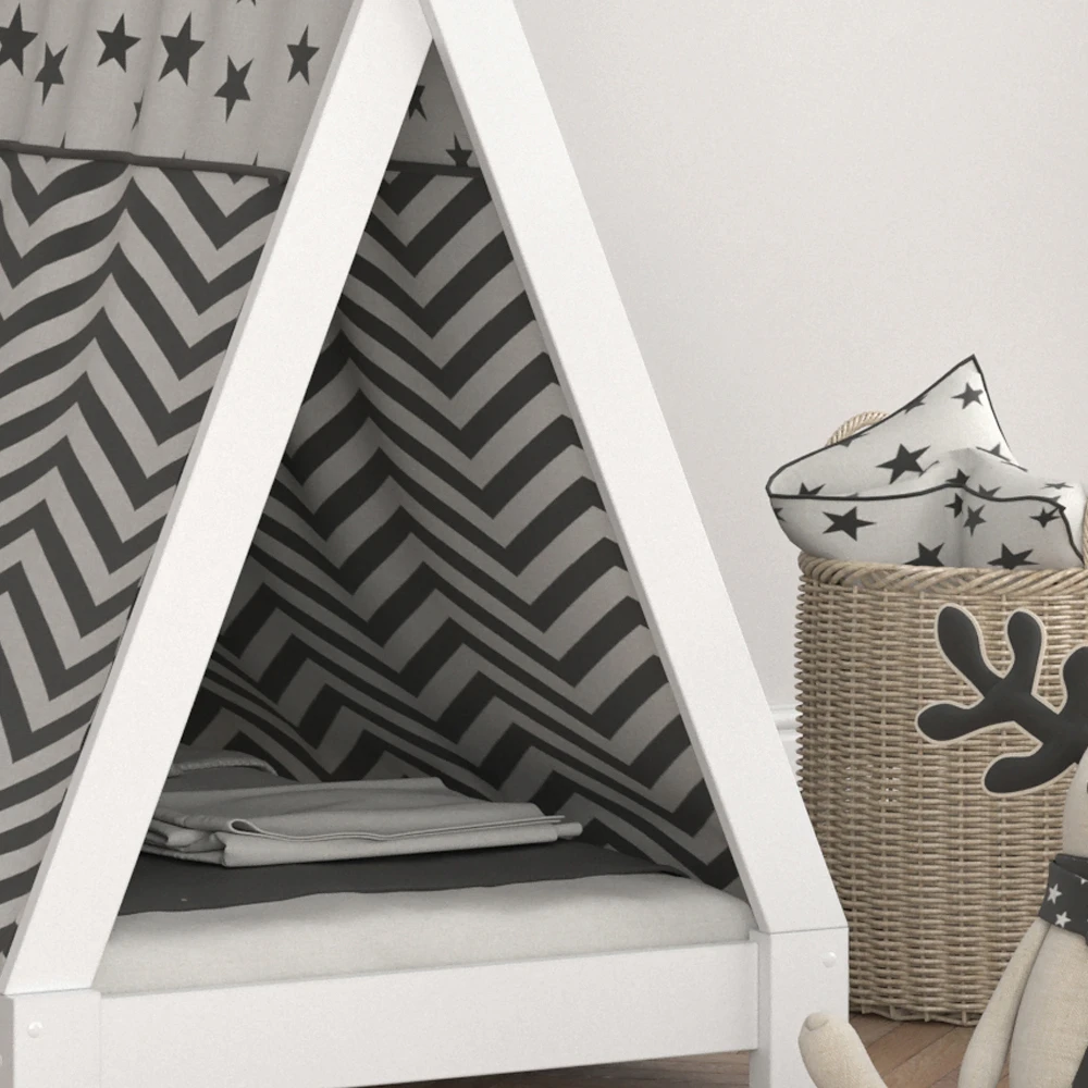 Tipi-Bett "Tipi" Weiß 80x160 Cm Vitalispa 7 Tipi-Bett "Tipi" Weiß 80x160 Cm Vitalispa – Bild 5