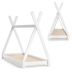 Tipi-Bett "Tipi" Weiß 80x160 Cm Vitalispa 16 Tipi-Bett "Tipi" Weiß 80x160 Cm Vitalispa -Vicco m2744 07 ol