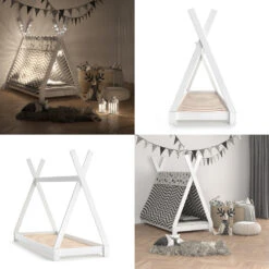 Tipi-Bett "Tipi" Weiß 80x160 Cm Vitalispa 17 Tipi-Bett "Tipi" Weiß 80x160 Cm Vitalispa -Vicco m2744 08 ol