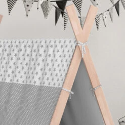 Tipi-Bett "Tipi" Naturholz 90x200 Cm Mit Überwurf Vitalispa 14 Tipi-Bett "Tipi" Naturholz 90x200 Cm Mit Überwurf Vitalispa -Vicco m2745 bu 05 ol