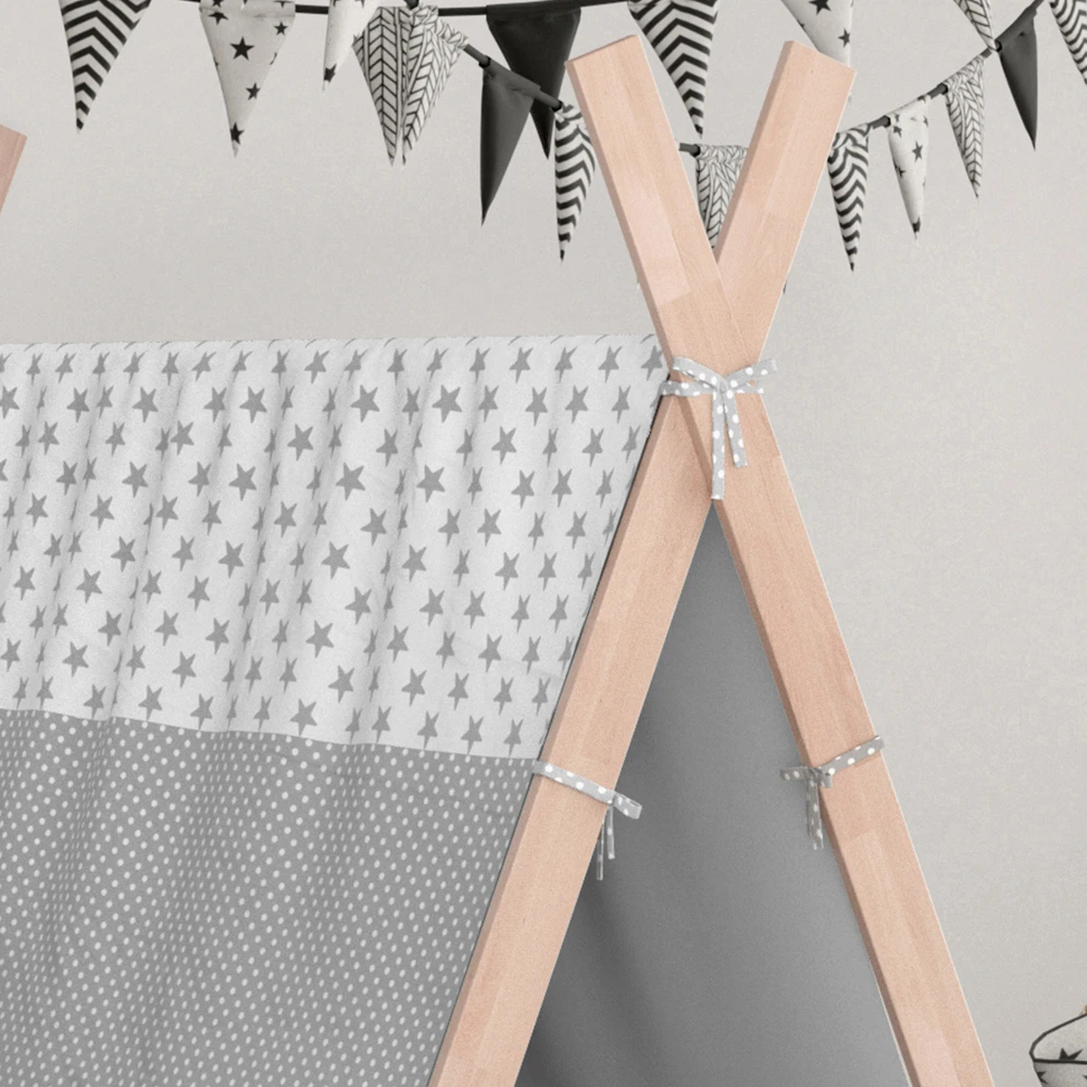 Tipi-Bett "Tipi" Naturholz 90x200 Cm Mit Überwurf Vitalispa 7 Tipi-Bett "Tipi" Naturholz 90x200 Cm Mit Überwurf Vitalispa – Bild 5