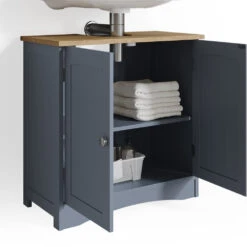 Waschbeckenunterschrank "Bianco" Grau 60 X 60 Cm Vicco -Vicco m2758 06 ol