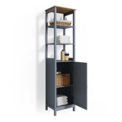 Badschrank "Bianco" Grau 40 X 160 Cm Vicco -Vicco m2759 07 ol