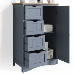 Badschrank "Bianco" Grau 55 X 81 Cm Vicco 14 Badschrank "Bianco" Grau 55 X 81 Cm Vicco -Vicco m2760 06 ol