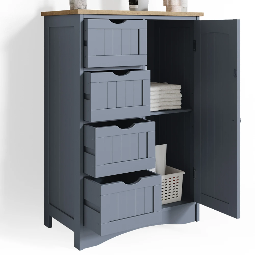 Badschrank "Bianco" Grau 55 X 81 Cm Vicco 8 Badschrank "Bianco" Grau 55 X 81 Cm Vicco – Bild 6