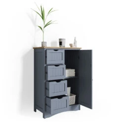 Badschrank "Bianco" Grau 55 X 81 Cm Vicco 15 Badschrank "Bianco" Grau 55 X 81 Cm Vicco -Vicco m2760 07 ol