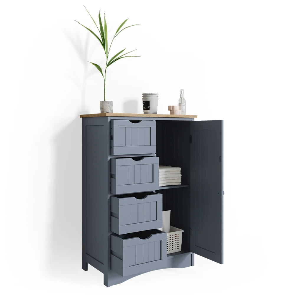 Badschrank "Bianco" Grau 55 X 81 Cm Vicco 9 Badschrank "Bianco" Grau 55 X 81 Cm Vicco – Bild 7