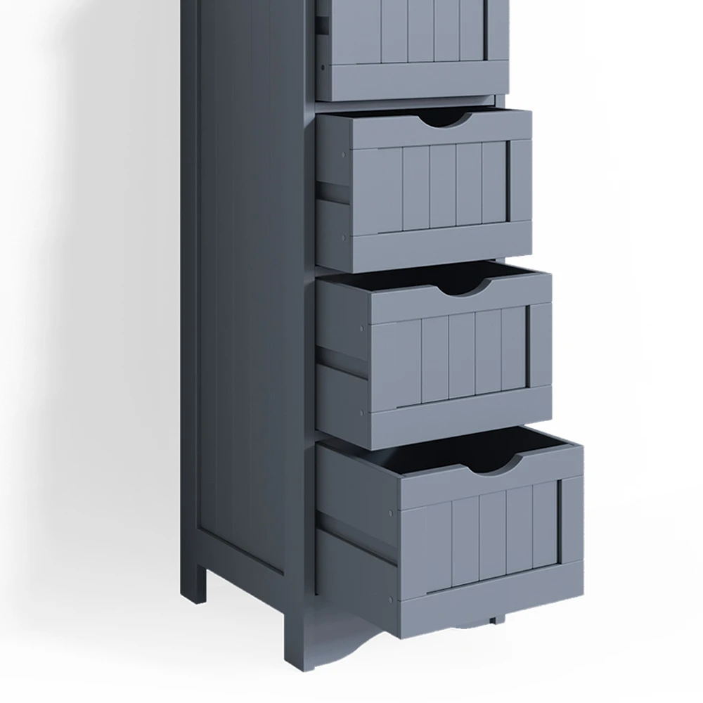 Badschrank "Bianco" Grau 30 X 81 Cm Vicco 8 Badschrank "Bianco" Grau 30 X 81 Cm Vicco – Bild 6