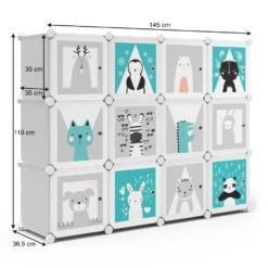 Kinderregal "Andy" Grau 145 X 110 Cm 12 Fächer Vicco 12 Kinderregal "Andy" Grau 145 X 110 Cm 12 Fächer Vicco -Vicco m2838 03 ol