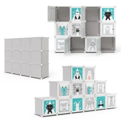 Kinderregal "Andy" Grau 145 X 110 Cm 12 Fächer Vicco 16 Kinderregal "Andy" Grau 145 X 110 Cm 12 Fächer Vicco -Vicco m2838 07 ol