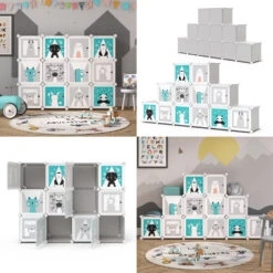 Kinderregal "Andy" Grau 145 X 110 Cm 12 Fächer Vicco 17 Kinderregal "Andy" Grau 145 X 110 Cm 12 Fächer Vicco -Vicco m2838 08 ol