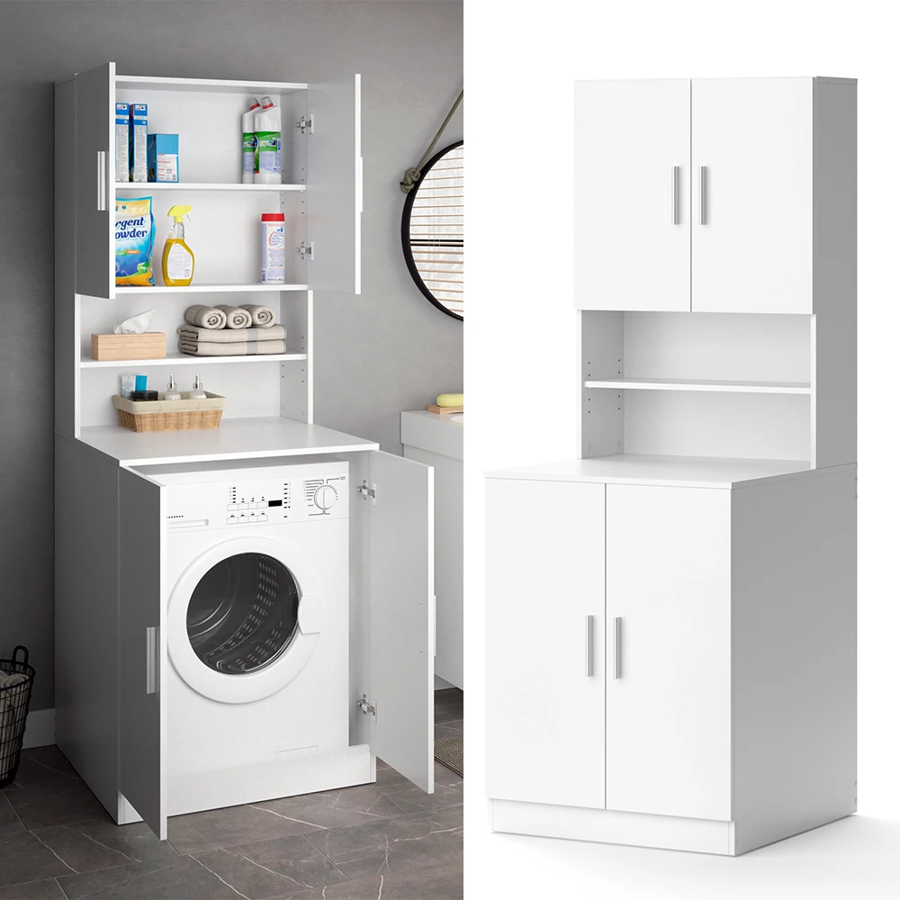 Waschmaschinenschrank "Liana" Weiß 70.5 X 190.5 Cm Vicco 4 Waschmaschinenschrank "Liana" Weiß 70.5 X 190.5 Cm Vicco – Bild 2