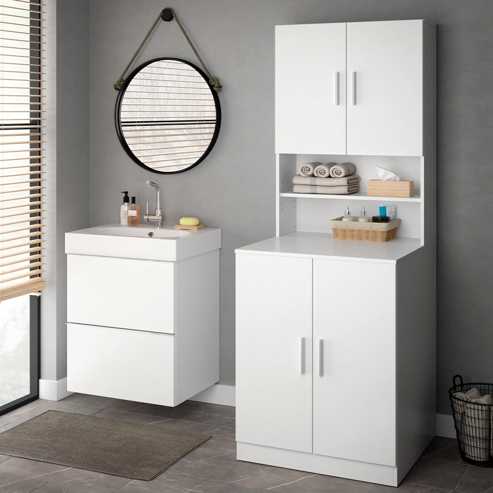 Waschmaschinenschrank "Liana" Weiß 70.5 X 190.5 Cm Vicco 6 Waschmaschinenschrank "Liana" Weiß 70.5 X 190.5 Cm Vicco – Bild 4