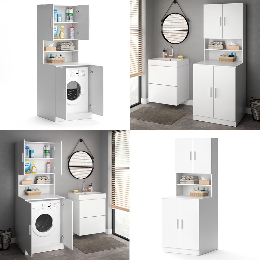 Waschmaschinenschrank "Liana" Weiß 70.5 X 190.5 Cm Vicco 10 Waschmaschinenschrank "Liana" Weiß 70.5 X 190.5 Cm Vicco – Bild 8