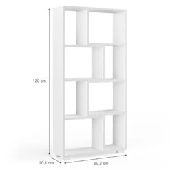 Raumteiler "Domus" Weiß 60 X 120 Cm 8 Fächer Vicco -Vicco m2862 03 ol