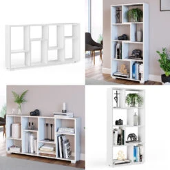 Raumteiler "Domus" Weiß 60 X 120 Cm 8 Fächer Vicco -Vicco m2862 08 ol