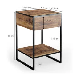 Nachttisch "Fyrk" Eiche Rustikal/Schwarz 43.5 X 66 Cm 2er Set Vicco 12 Nachttisch "Fyrk" Eiche Rustikal/Schwarz 43.5 X 66 Cm 2er Set Vicco -Vicco m2880 03 ol