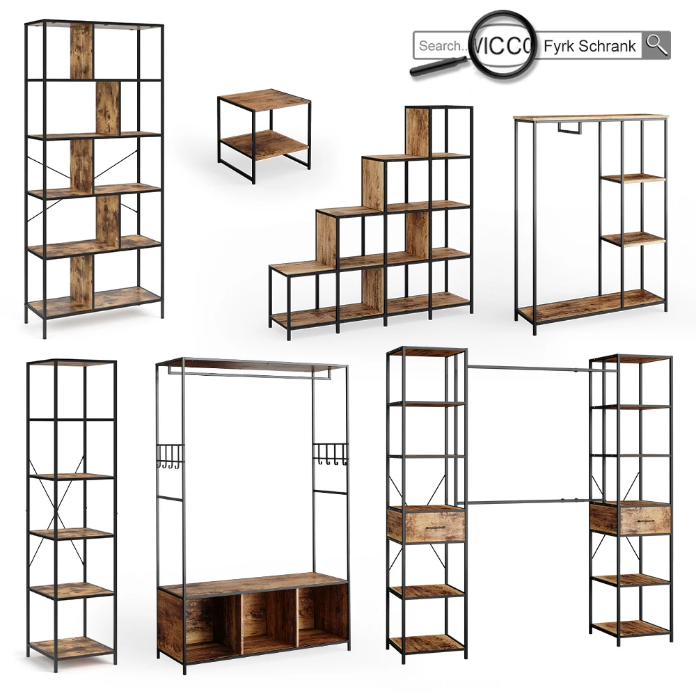 Nachttisch "Fyrk" Eiche Rustikal/Schwarz 43.5 X 66 Cm 2er Set Vicco 10 Nachttisch "Fyrk" Eiche Rustikal/Schwarz 43.5 X 66 Cm 2er Set Vicco – Bild 8