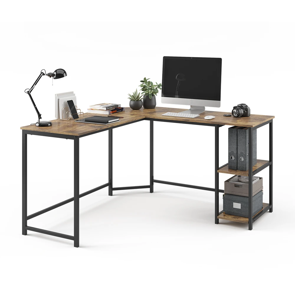 Eckschreibtisch "Fyrk" Eiche Rustikal/Schwarz 138 X 138 Cm Vicco 9 Eckschreibtisch "Fyrk" Eiche Rustikal/Schwarz 138 X 138 Cm Vicco – Bild 7