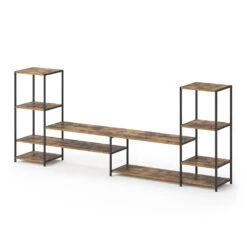 Lowboard "Fyrk" Eiche Rustikal/Schwarz 226 X 93 Cm Vicco