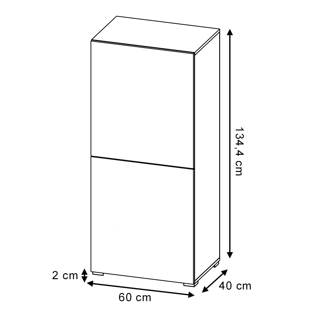 Schrank "Compo" Groß Weiß/Eiche Vicco 5 Schrank "Compo" Groß Weiß/Eiche Vicco – Bild 3