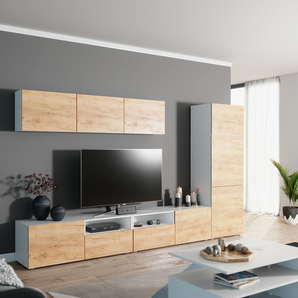 Schrank "Compo" Groß Weiß/Eiche Vicco 6 Schrank "Compo" Groß Weiß/Eiche Vicco – Bild 4