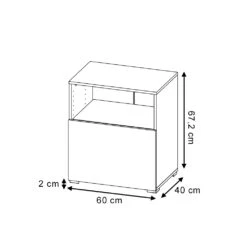 Schrank „Compo“ Klein Anthrazit/Eiche Mit Schublade Vicco -Vicco m2926 03 ol
