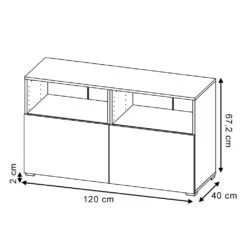 Sideboard "Compo" Weiß/Beton Vicco -Vicco m2931 03 ol