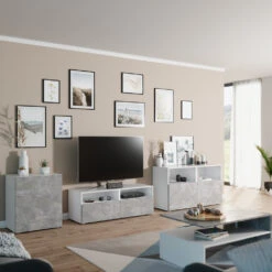 Sideboard "Compo" Weiß/Beton Vicco -Vicco m2931 04 ol