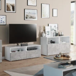 Sideboard "Compo" Weiß/Beton Vicco -Vicco m2931 05 ol